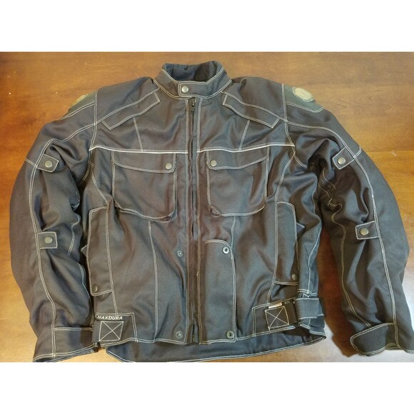 Biker Design Collection Padded Reflector Motorcycle Jacket with Gloves Size XL - Picture 6 of 12